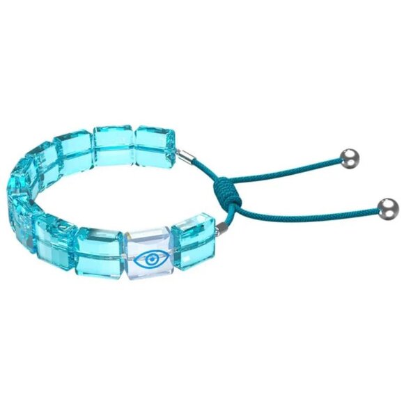 Swarovski Letra Evil Eye Blue Crystal Adjustable Cord Bracelet - Picture 2 of 6